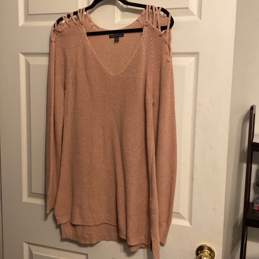 Pink/Blush v neck sweater tunic